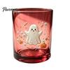 Bicchieri per Whiskey, Succo e Soda Halloween Fantasma Bicchiere, Tumbler Estetico Gradiente Colorato con Carino Motivo Teschio Tumbler Stampa Zucca, Festa Spettrale