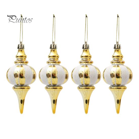 4 pçs conjunto de pingente de cabaça de natal decorações de árvore de plástico festivo pingentes para atmosfera de férias coloridas