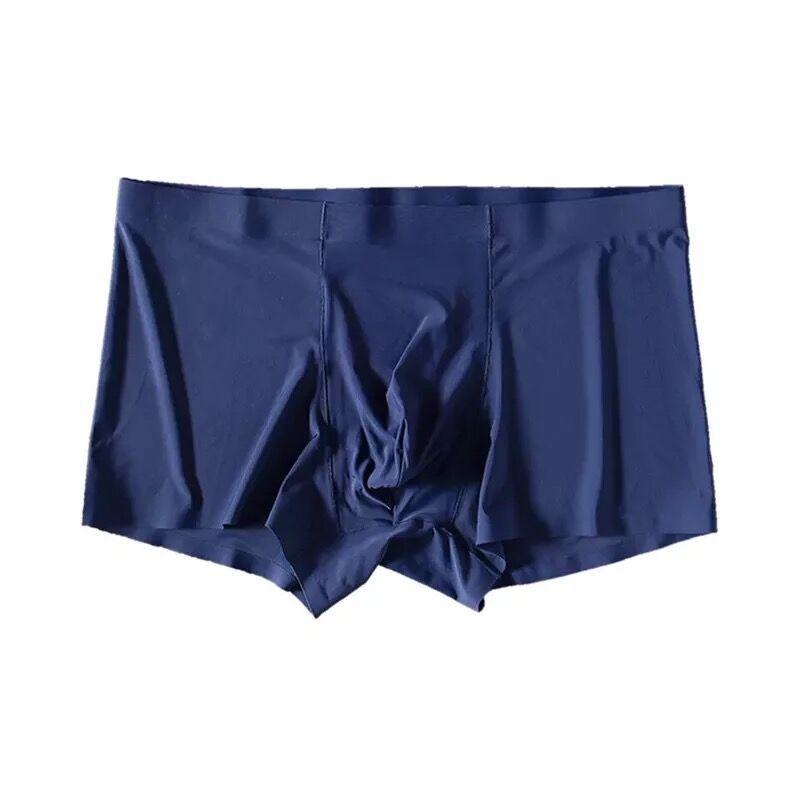 Men s Seamless Ice Silk Boxer Briefs - Ultra-Thin, Breathable, Trendy Sportswear Triple Extra Large