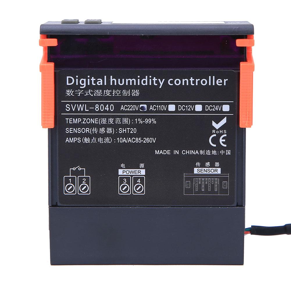 220V Digital Air Humidity Control Controller Range 1percent 99percent RH HM40 Type Sensor