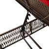 2 Piece Sun Lounger Set with Table Brown Poly Rattan