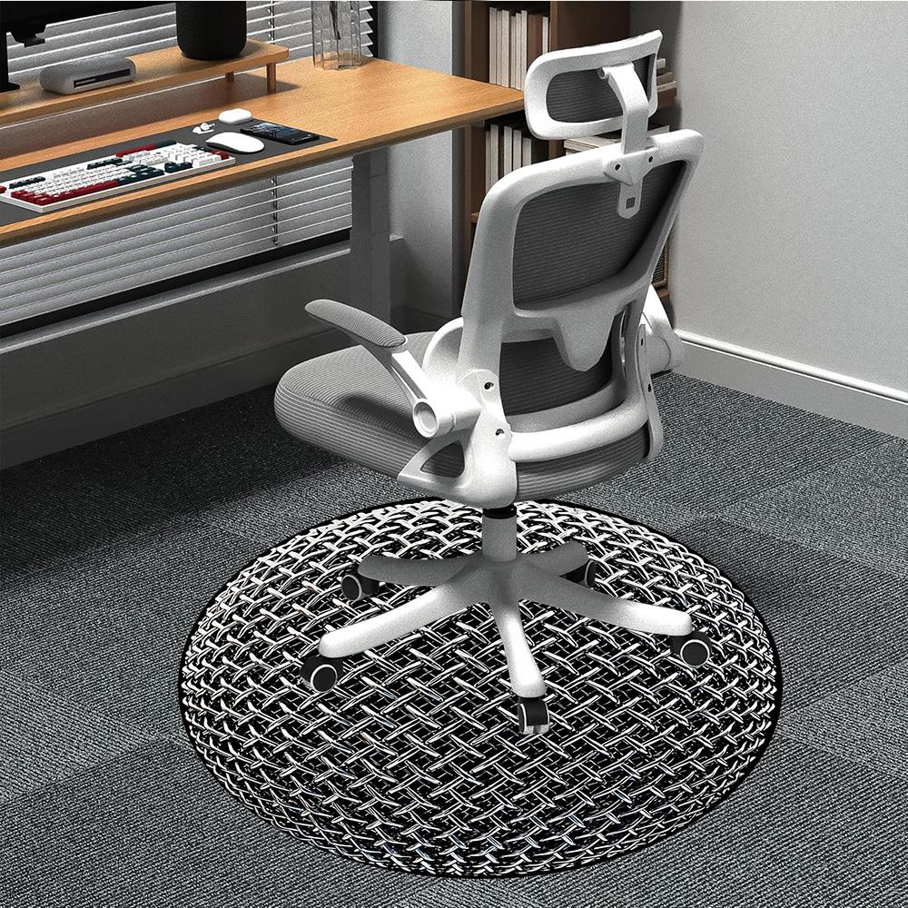 

1PC Abstract Pattern Chair Carpet for Office Non-Slip, Lightweight, Machine Washable Rug for Office, Sleeping, Room - Holiday Decoryy251009058 80cm by 80cm