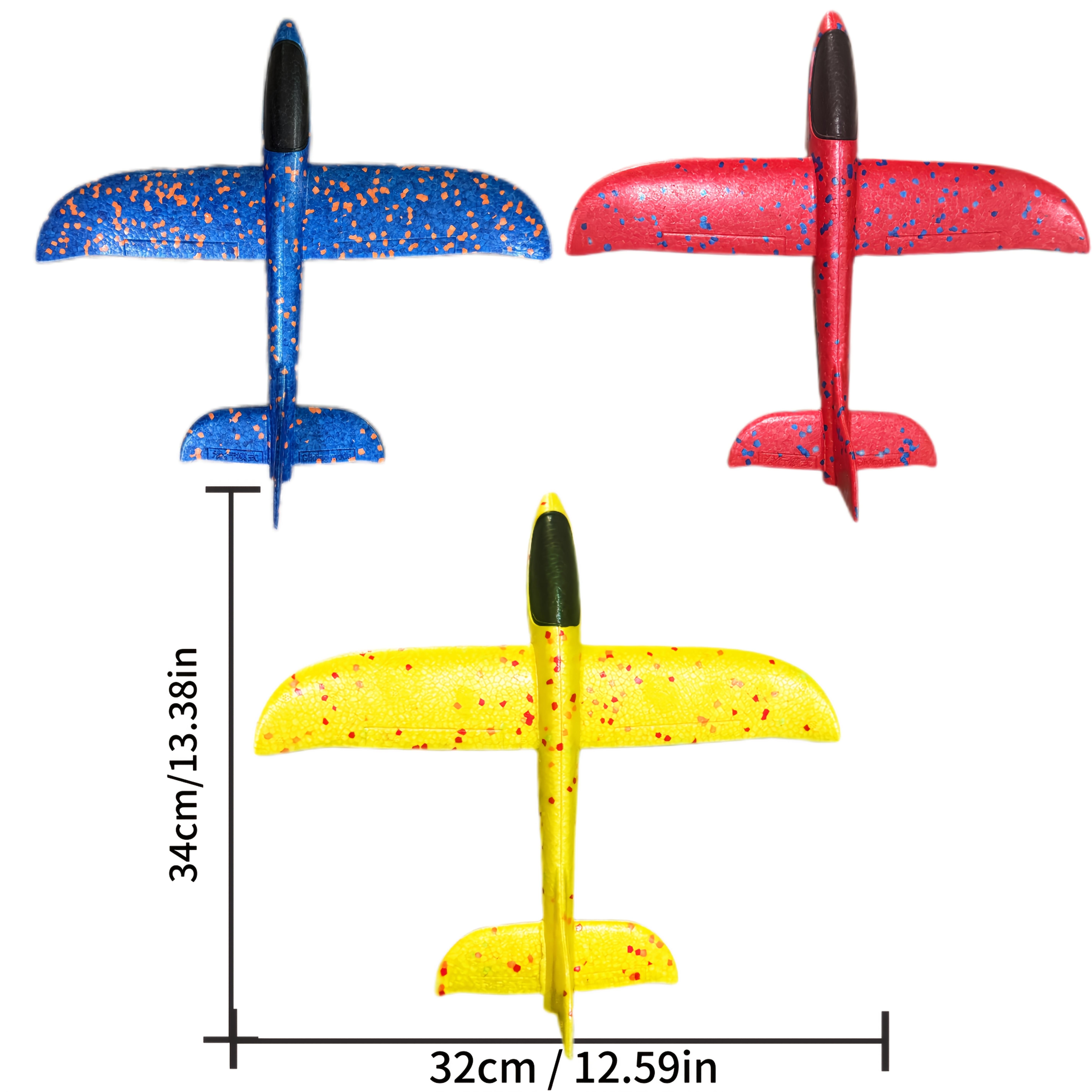 

3pcs Hand Throw Foam Airplane Toys Outdoor Gliding Aircraft Toys 3 colors/1 set разноцветный