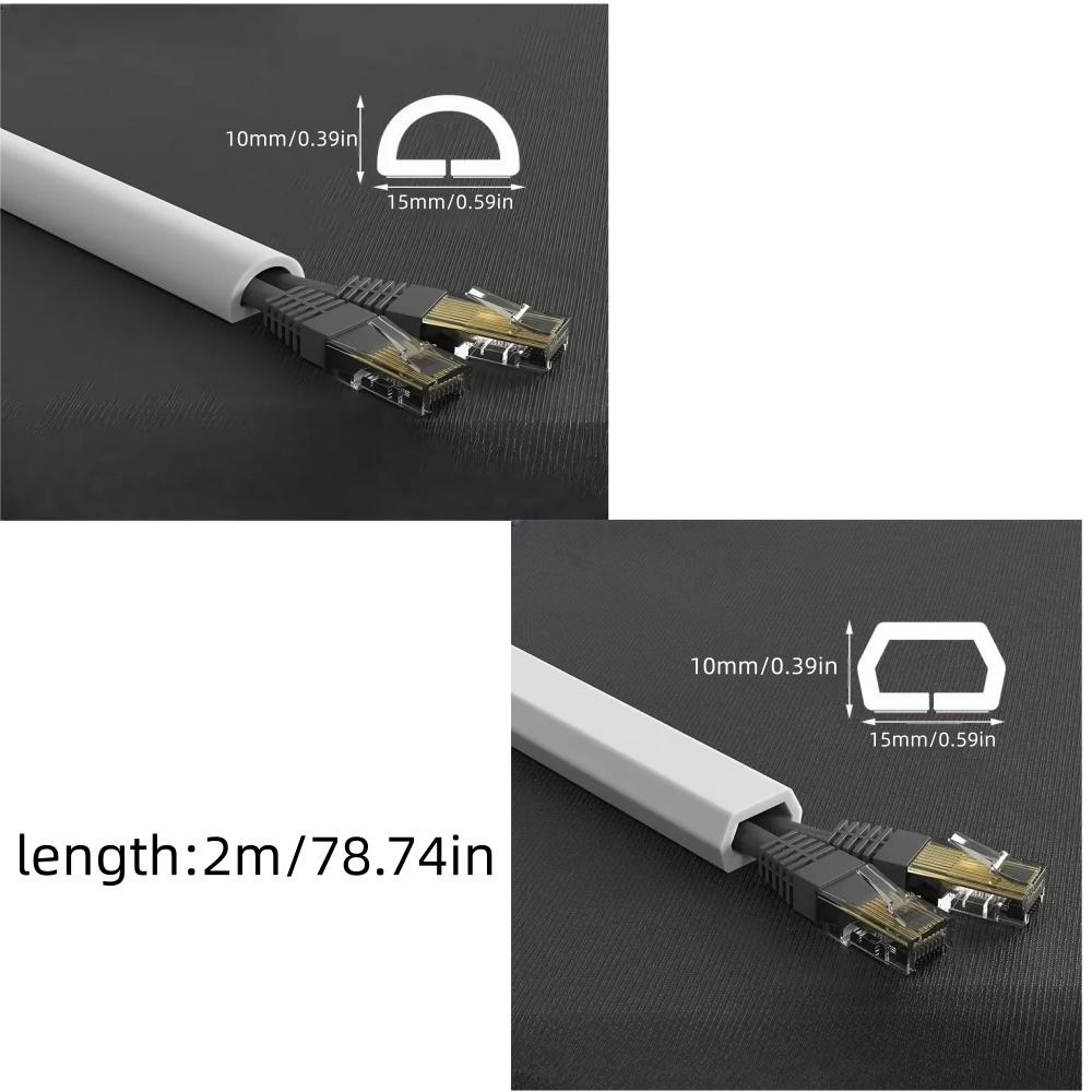 1pc 2m/78.74in Slot Floor Cord Cover Cord Protector Extension Wiring Duct Electric Wire Slot Cable Manage Cable Hider Organizer