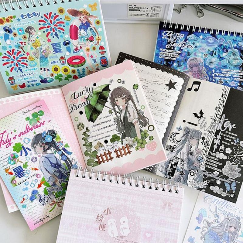 30 Sheets Korean Ins Cute Decorative Stickers Book Y2K Scrapbooking Phone Case DIY Journal Collage Material Sticker Gift