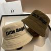 Rhinestone Sanskrit Alphabet Cotton Bucket Hat Spring And Summer Leisure Basin Hat Outdoor Travel Breathable Sun Hat