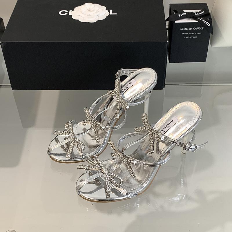 

Fashion French Sandals, Women S Thin Heels, 2025 New Summer Chic Fashion, Elegant Butterfly With Skirt And High Heels 40