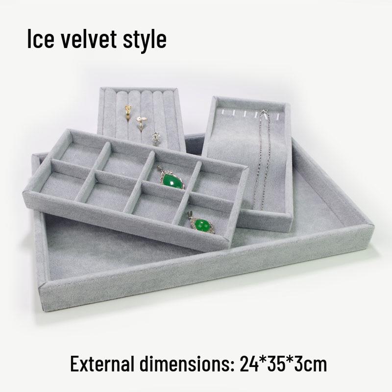 Zestaw biżuterii z lodowego aksamitu: Taca, Rama, Manekin, Przechowywanie naszyjników i bransoletek