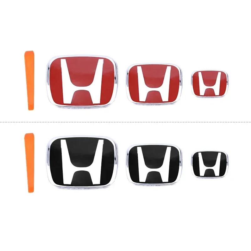 For Honda 2006-2019 8th 9th 10th 11th Car Mirror surface Logo Front Grille Trunk JMYID56 Steering Wheel Decoration Accessories