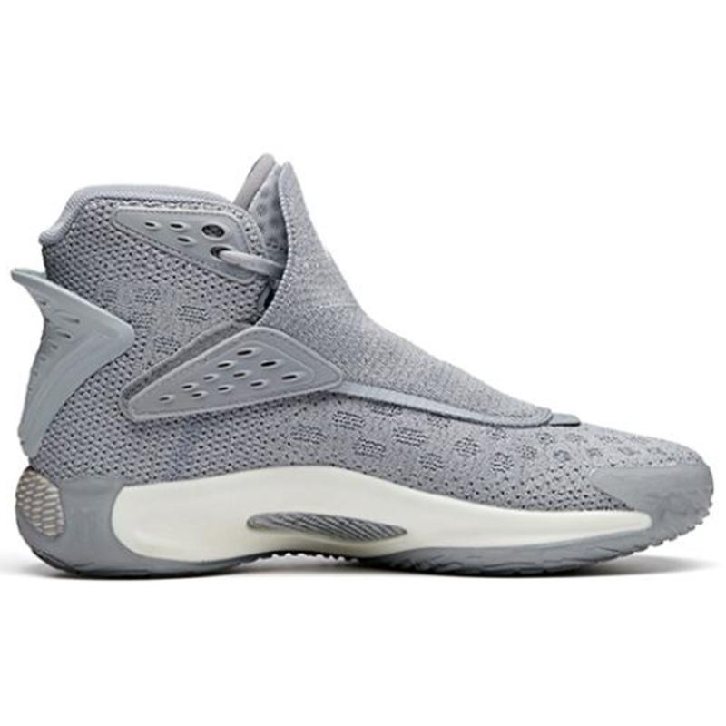 Anta KT5 Cushioning Anti-Slip And Wear-Resistant High-Top Basketball Shoes Men's Gray Silver Sneakers