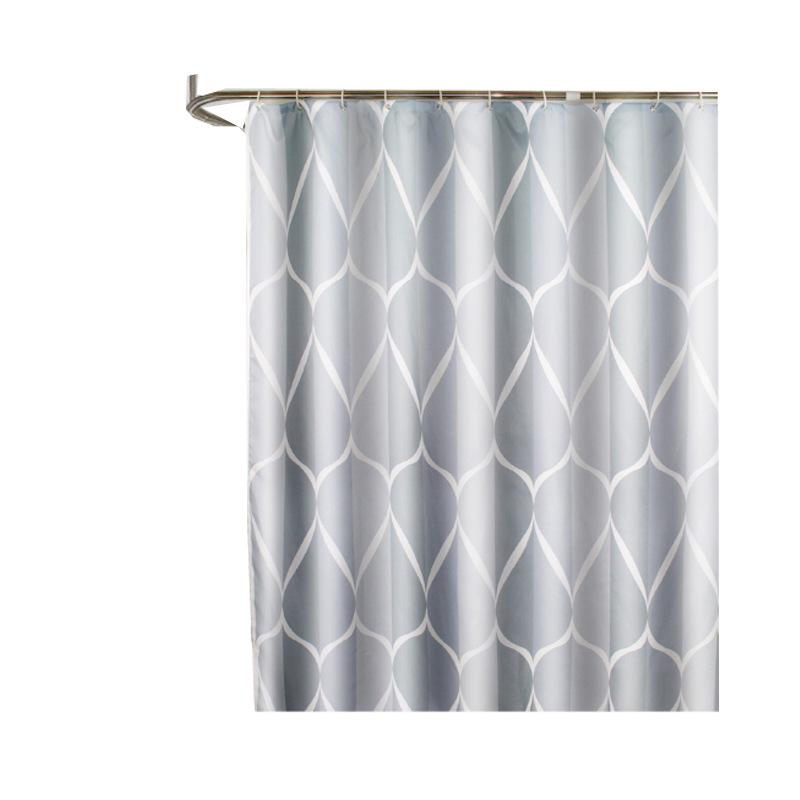 Thickened Waterproof Polyester Shower Curtain for Bathrooms
