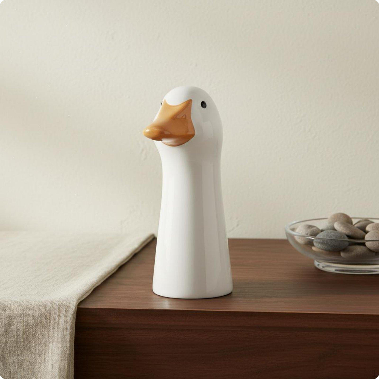Goose Flower Planter Cute Ceramic Vase Decorative Animal