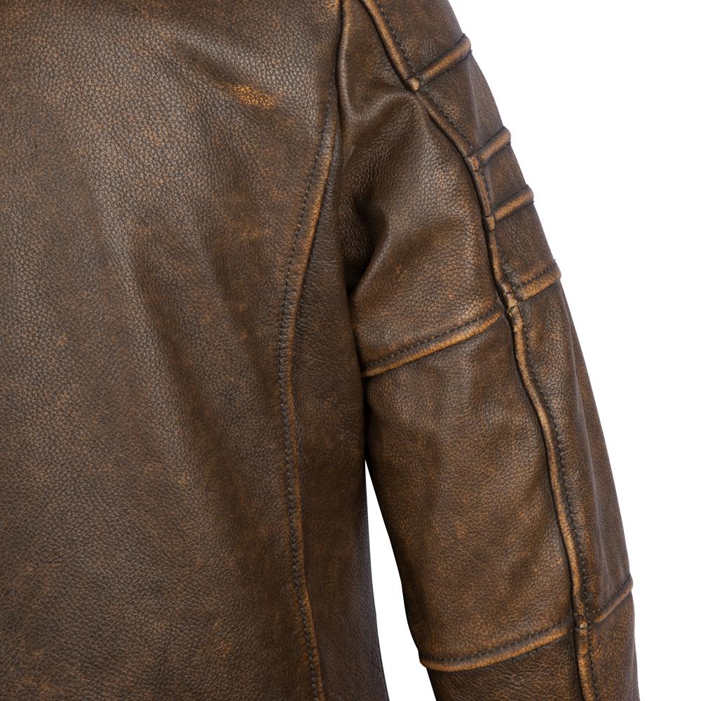 Vintage Genuine Leather Jacket Men Cowhide Yellow Brown Natural Cow Leather Jackets Man Leather Coat Autumn Clothing