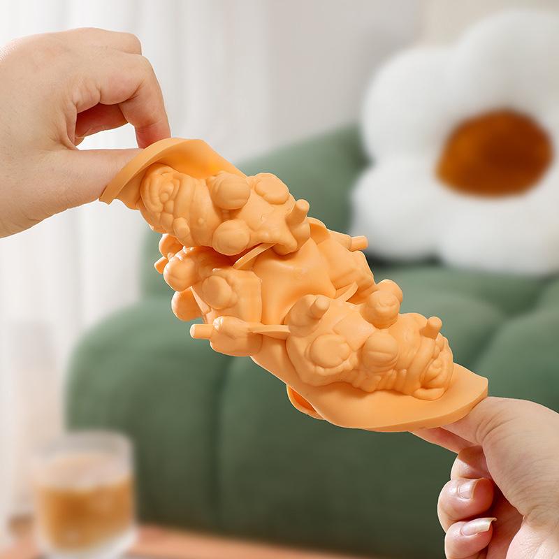 Løve Iskubeform Løve Pagode Silikonform Isgitter Kaffe Melk Te Kjøleverktøy Tegneserie Iskubeformer Kjøkkenredskaper