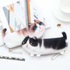 Student Gift Pencil Pouch Stationery Storage Organizer Pencil Case Simulation Cartoon Cat Pen Bag