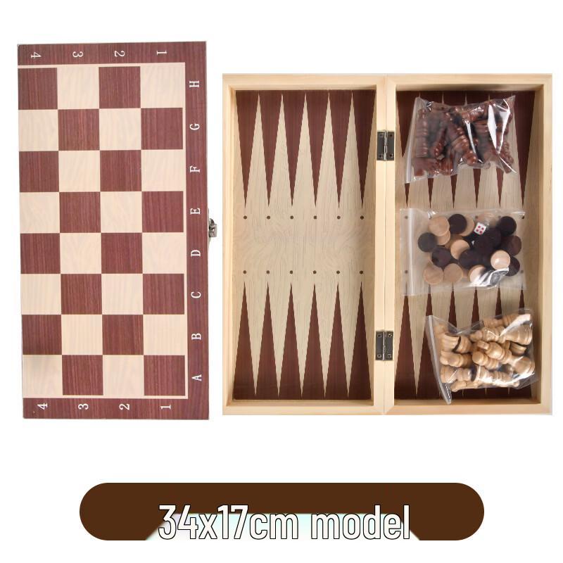 Деревянный складной набор настольных игр 3-в-1 Brangdy