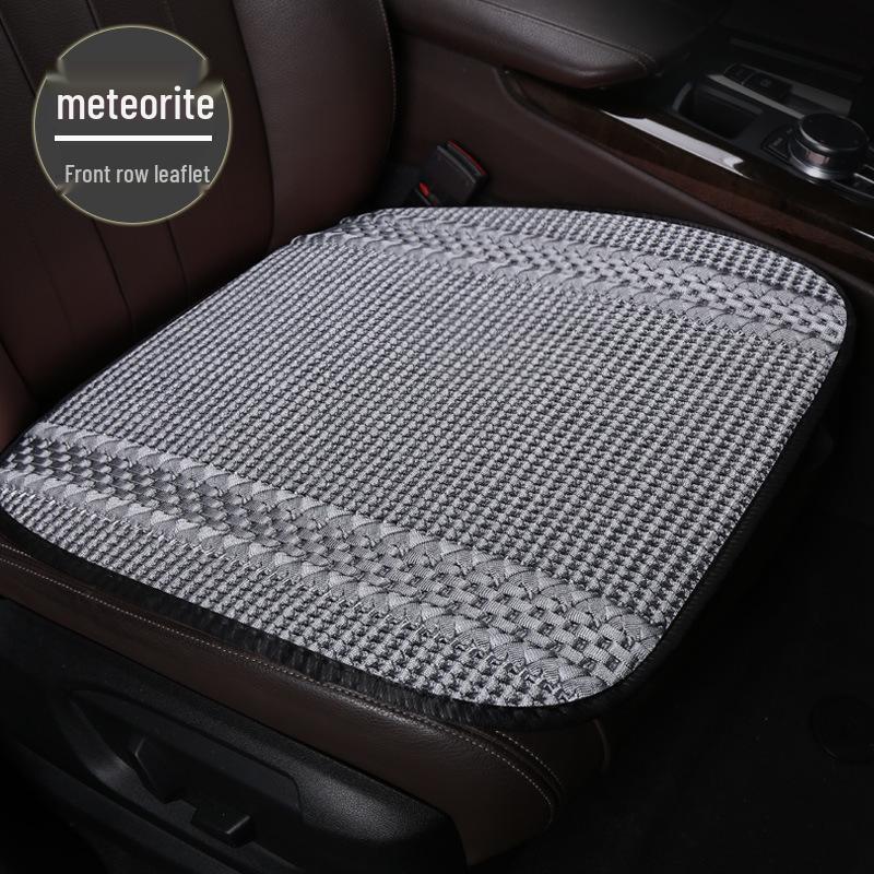 Breathable Ice Silk Car Seat Cushion - Universal, Non-Slip, Cute Solid Color, Suitable for All Seasons