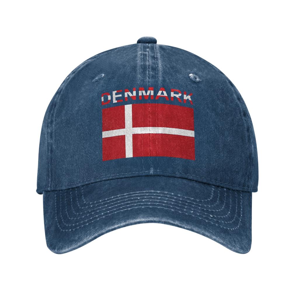 Baseball Cap Denmark flag  Summer y2k Cool Trucker Hat  Unisex Adult Design Kpop Rock Sunscreen Snapback Cap