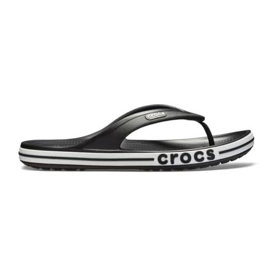 [Crocs] Shower Sandals Bayaband Flip Black/White 23.0 cm