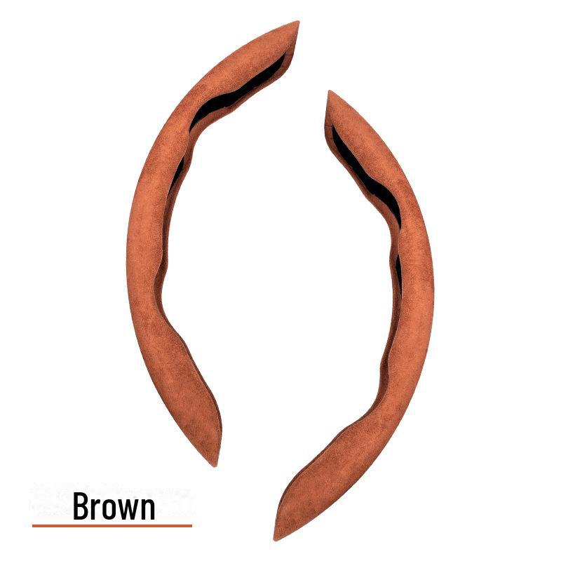 Ultra-Thin Suede Steering Wheel Cover for Men and Women - Absorbent, Non-Slip, All-Season Universal Handle Cover