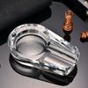 Cigar Ashtray Crystal Glass Cigarette Holder Outdoor AshTray for Patio IndoorHome OfficeTabletop Desk smoking accessories