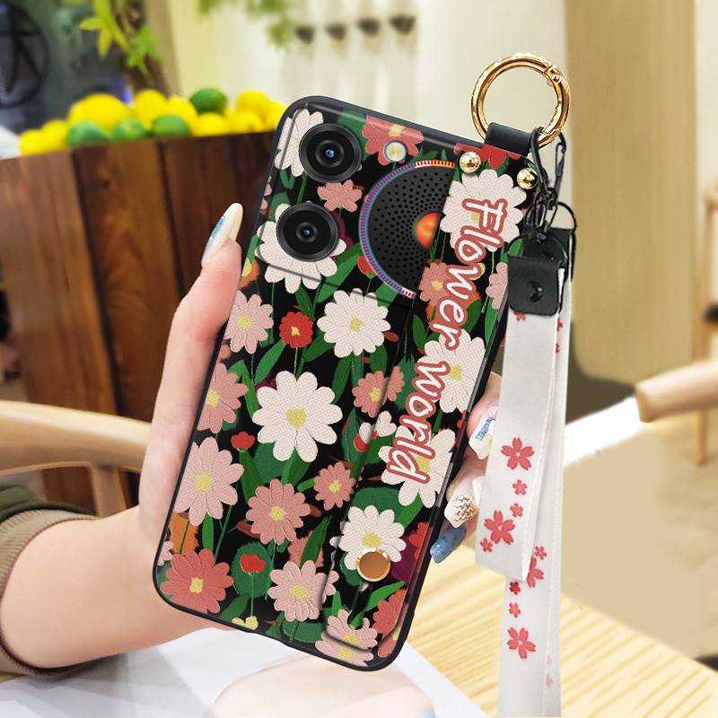 Phone Holder Dirt-resistant Phone Case For ZTE Nubia Music Wrist Strap Ring Anti-knock Protective Fashion Design Durable