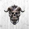 Satan Sheep Head Door Hanging Decorative Items Home Devil Sheep Head Statue Door Knocker Courtyard Large Devil Hanging Item