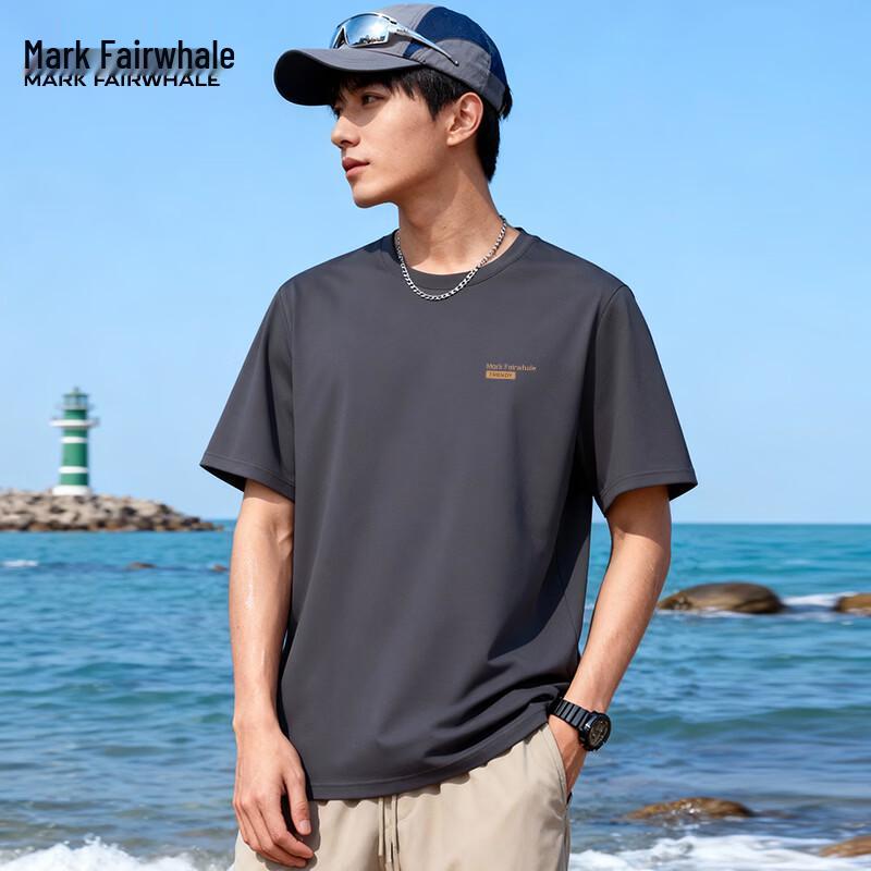 Mark Fairwhale Men's Spring/Summer Round Neck Pure Cotton T-Shirt