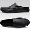 Große Größe 47 Herren Hausschuhe Leder Slipper Mokassins Outdoor Schuhe Rutschfest Herren Freizeitschuhe Sommer Frühling Mode Herrenschuhe
