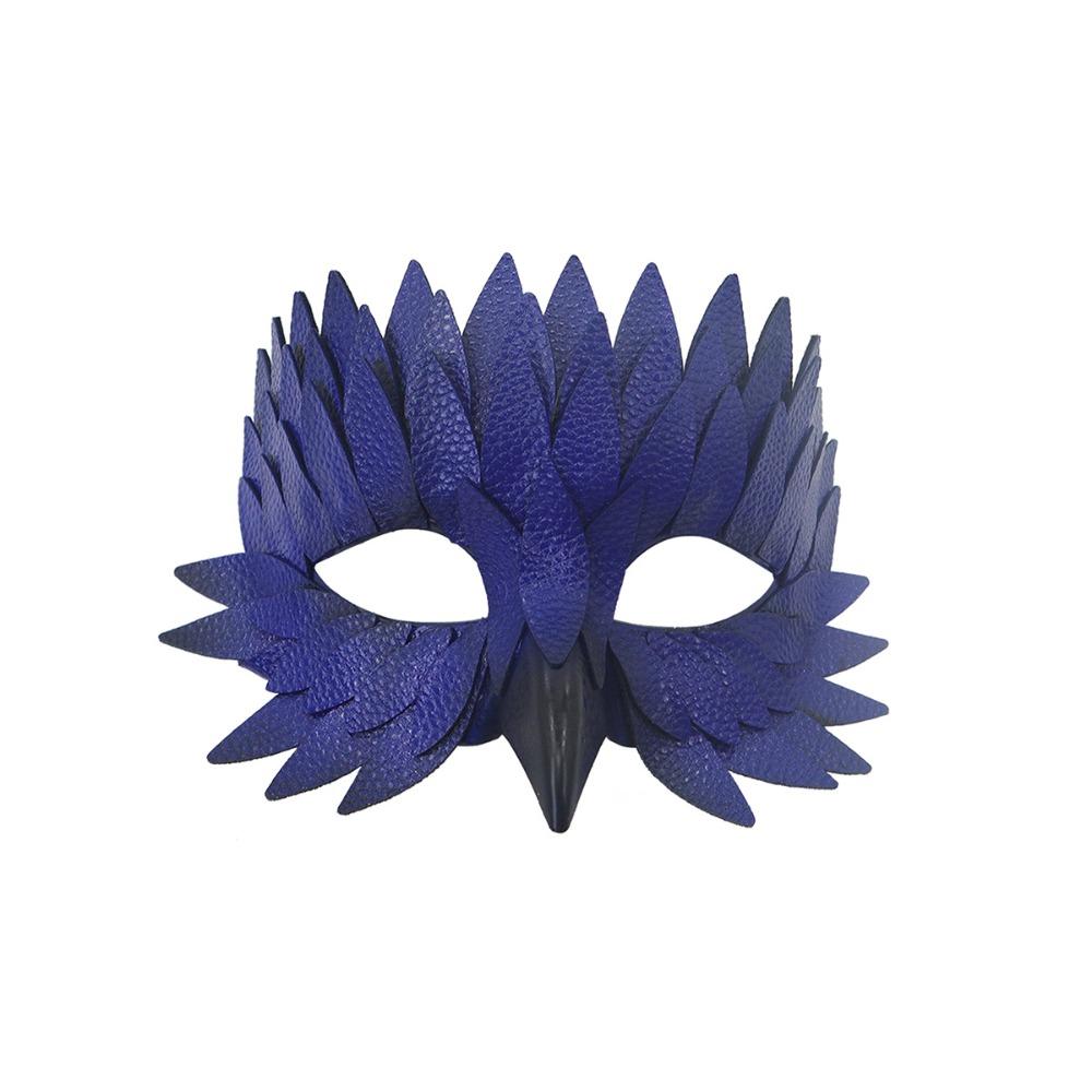 Colorful Feather Half Face Mask Realistic Costume Party Mask Christmas Party