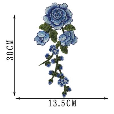 Nähflicken Bekleidungszubehör Hochwertige Polyesterstickerei Modeapplikation Blume Beliebt DIY Kleiderflicken 1 Stück Zubehör