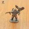 Vintage White Brass Miniature Dwarf Warrior Statue Desktop Board Game Warrior Model Toy Boys Desk Decorative Ornament Craft Gift