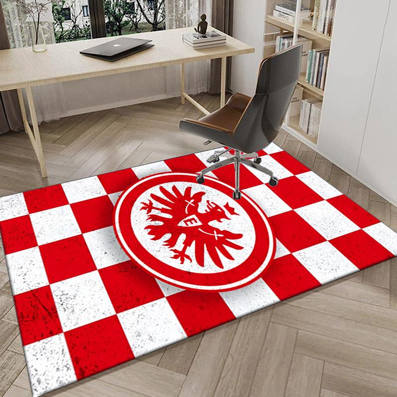 Eintracht Frankfurt Crest Area Rug Office rug, Chair Rug, Decor Carpet Livingroom bedroom Mat, Large Size Fan gifts Christmas gifts