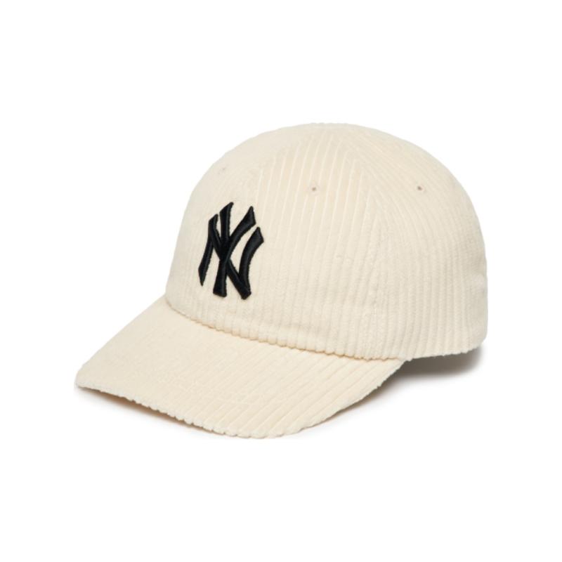 

MLB Corduroy Baseball Caps Unisex Fashion 3ACPC0216-50CRS One Size білий