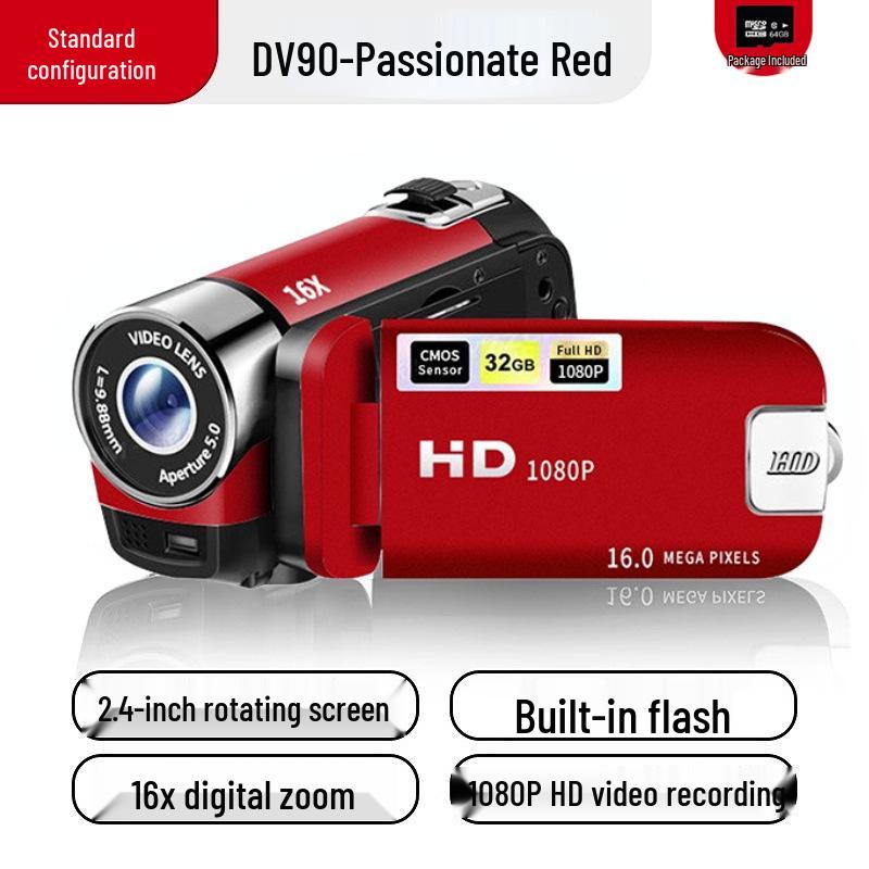DV90 Digitalkamera - 16MP HD Foto- & Videokamera, Ideales Geschenk für Erwachsene