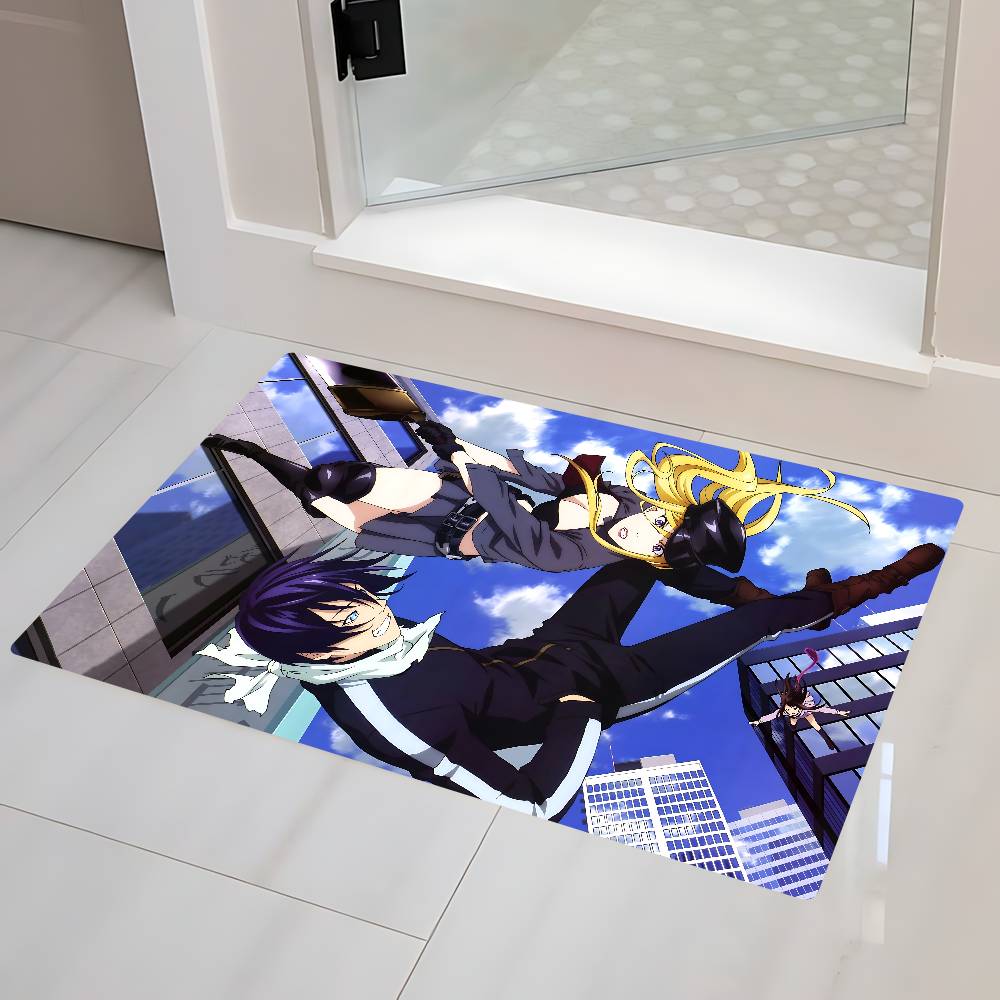 Anime N-Noragami Floor Mat Bathroom Mat Kids Room Bedroom Decoration Balcony Anti-Slip Doormat Living Room Welcome Rug
