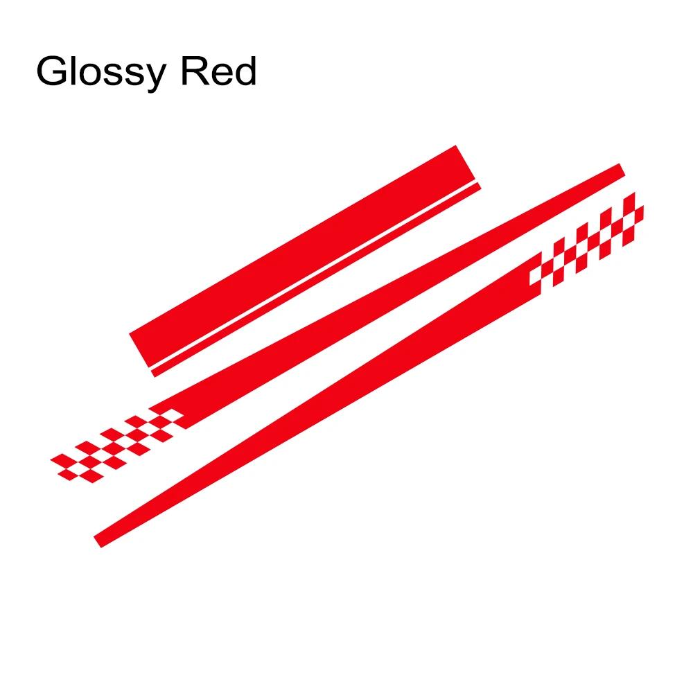 3PCS Car Engine Hood Stickers Car Door Side Long Striped Vinyl Decals Self-adhesive Auto Body Decoration For MINI Cooper R56 R53