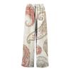 Women's Printed Wide Leg Pants With Pockets High Waist Drawstring Loose Casual Pants