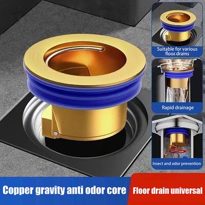 1Pc Copper Floor Drain Core Shower Drain Stopper Insectproof Anti-odor Deodorization For Kitchen Toilet Bathroom Sewer