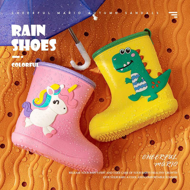 Rain Boots boy new Girls' Rain Boots Cartoon Child Rain Boots EVA Girl Water Shoe Four Seasons Girl Boot Fashion Bo Rubber Shoes