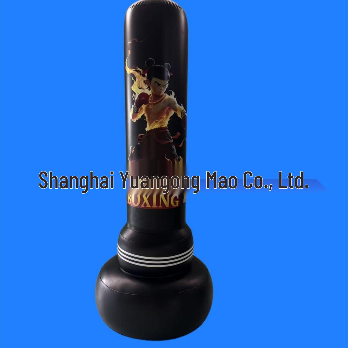 Kids  Inflatable Armor Warrior Punching Bag - Vertical Boxing Toy чёрный
