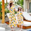 Children's Cotton Dress Summer Dress Family Foreign Style Floral Princess Dress Girls Beach Strap Dress
