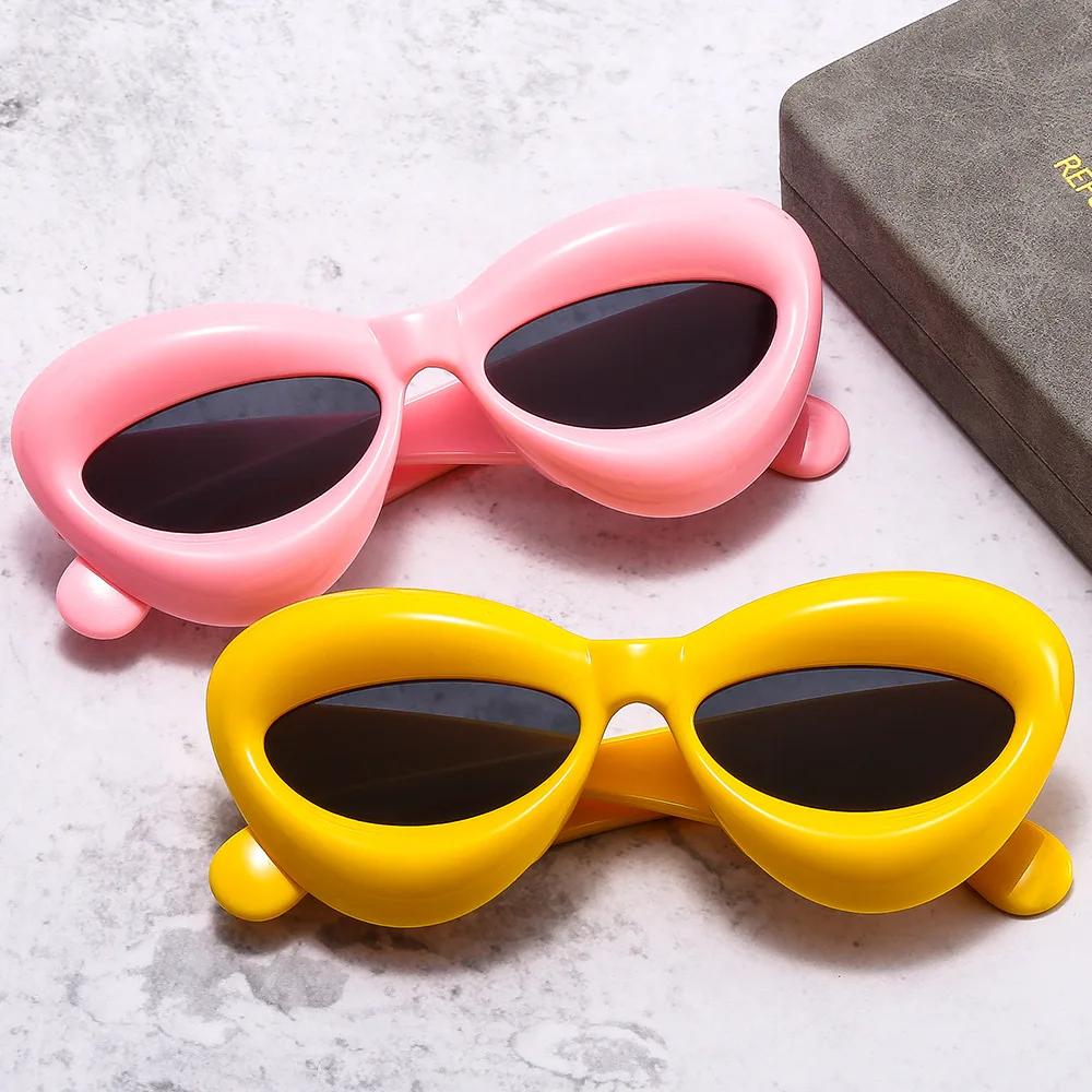 New Women Cat Eye Sunglasses Cute Candy Color Trendy Y2K Party Eyewear Spice Girls Gafas De Sol