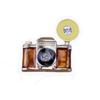 Vintage Retro Enamel Diamond Camera Brooch Badge