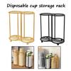 Stainless Steel Disposables Cups Picker Rust-Proof Paper Cup Organizer Paper Cup Holder  Countertop