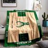Milwaukee Bucks Basketball Court Style blanket, Green and Beige Design blanket, suitable for use in the bedroom, living room, on the sofa