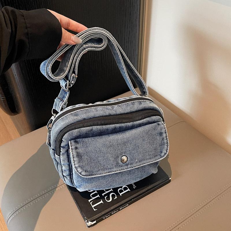 Denim Kleine Tasche für Damen Urban Schlicht und Lässig Umhängetasche für Mama