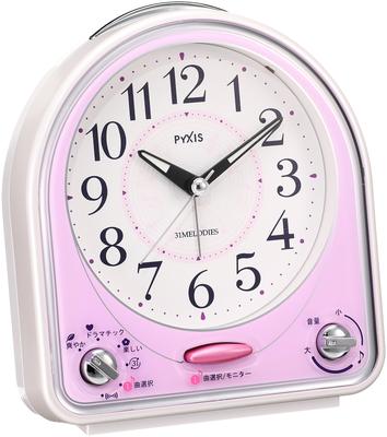 Ρολόι Seiko Ξυπνητήρι Αναλογικό 31 Τραγούδια Μελωδικό Ξυπνητήρι PYXIS Ροζ NR435P SEIKO