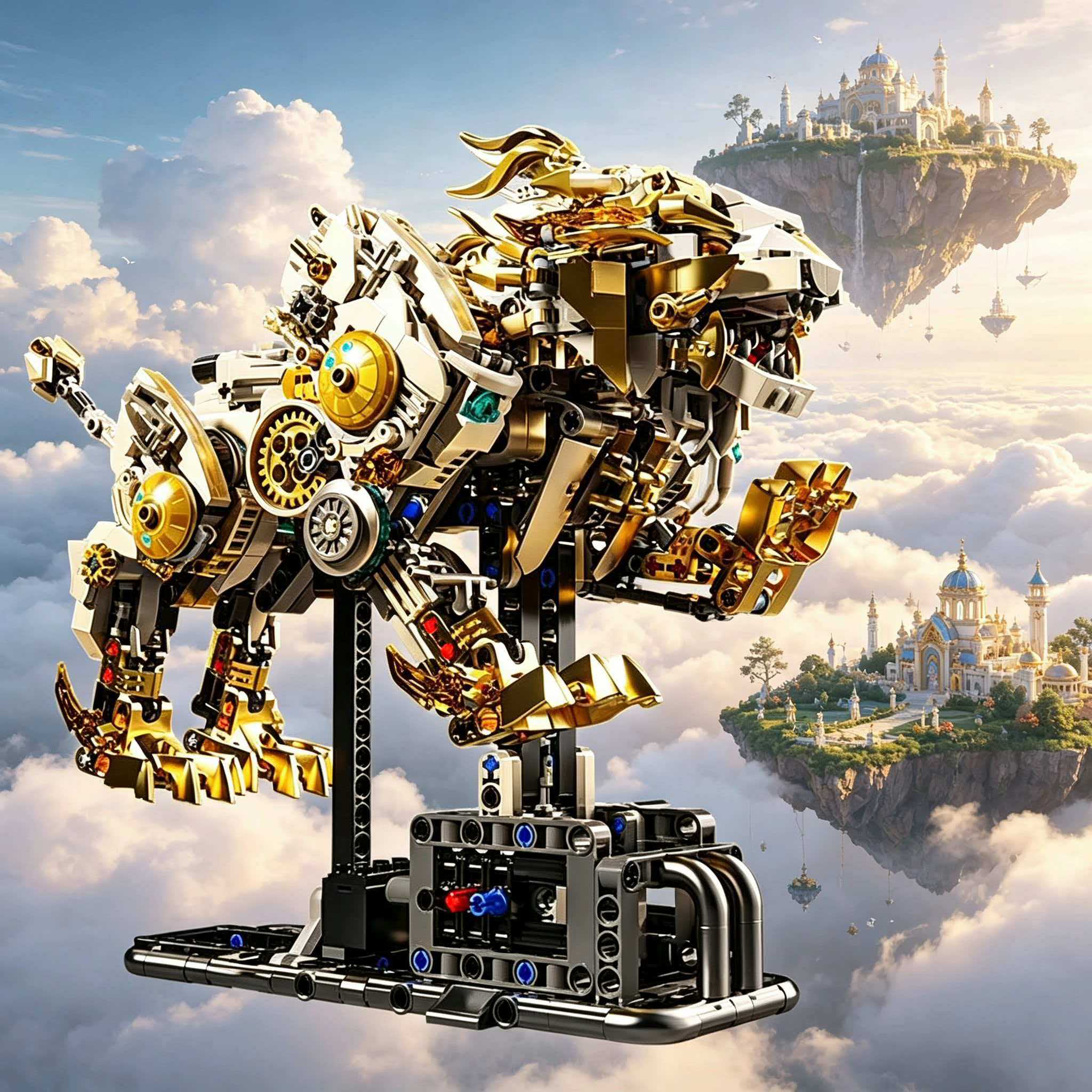 Linyi Toy Unisex High-Quality Moc High-Quality Mechanical High-Quality Lion High-Quality Building Collection Kit High-Quality Creative High-Quality Technic