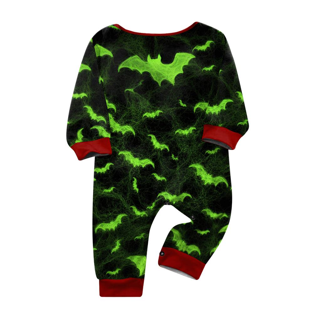 Halloween Family Matching Pajamas Long Sleeve Top and Pants Set Comfortable Soft Fabric Printed Design Sleepwear for Adults and Kids